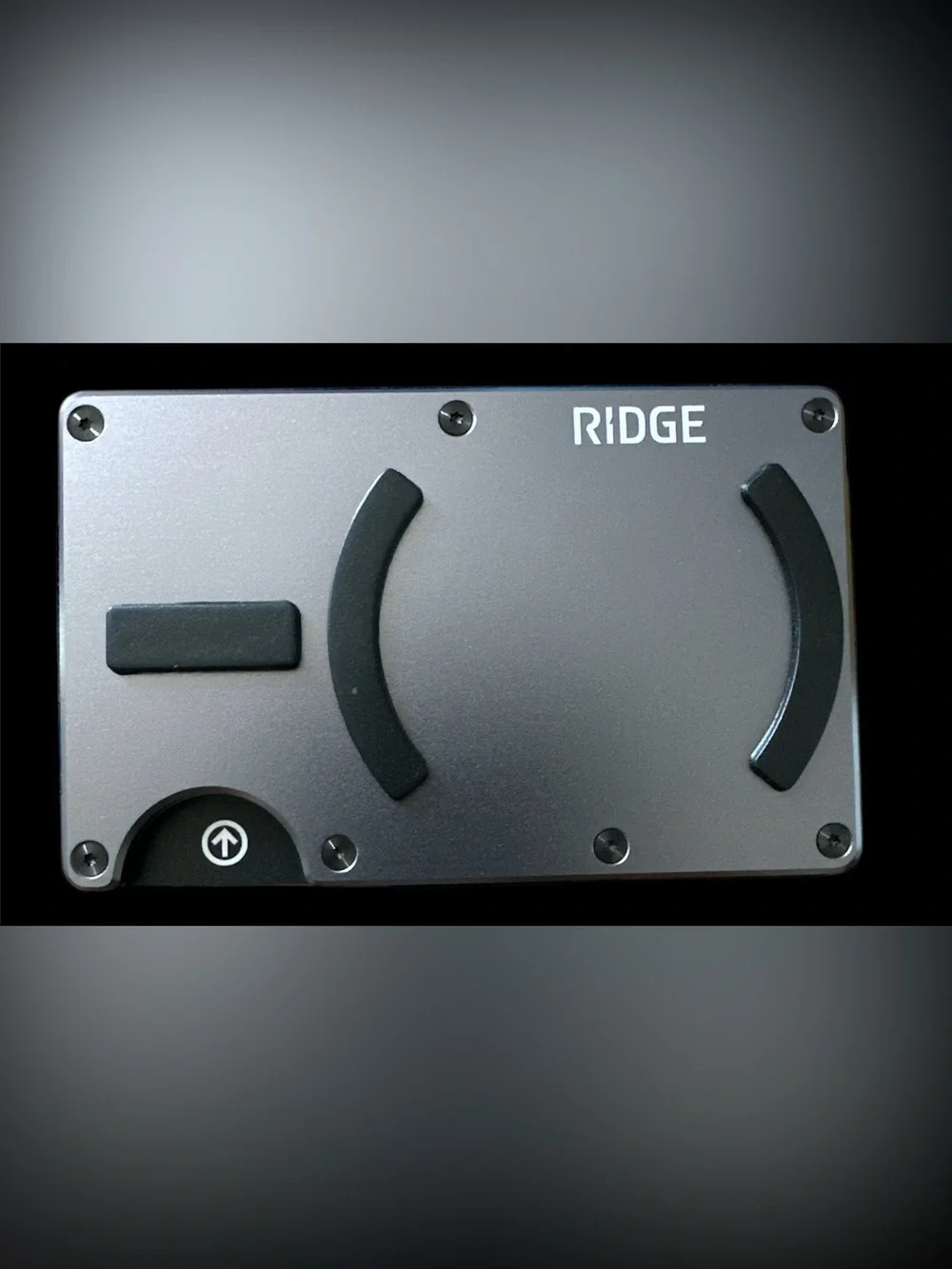 The Ridge Wallet - Gunmetal MagSafe Wallet Cash Strap